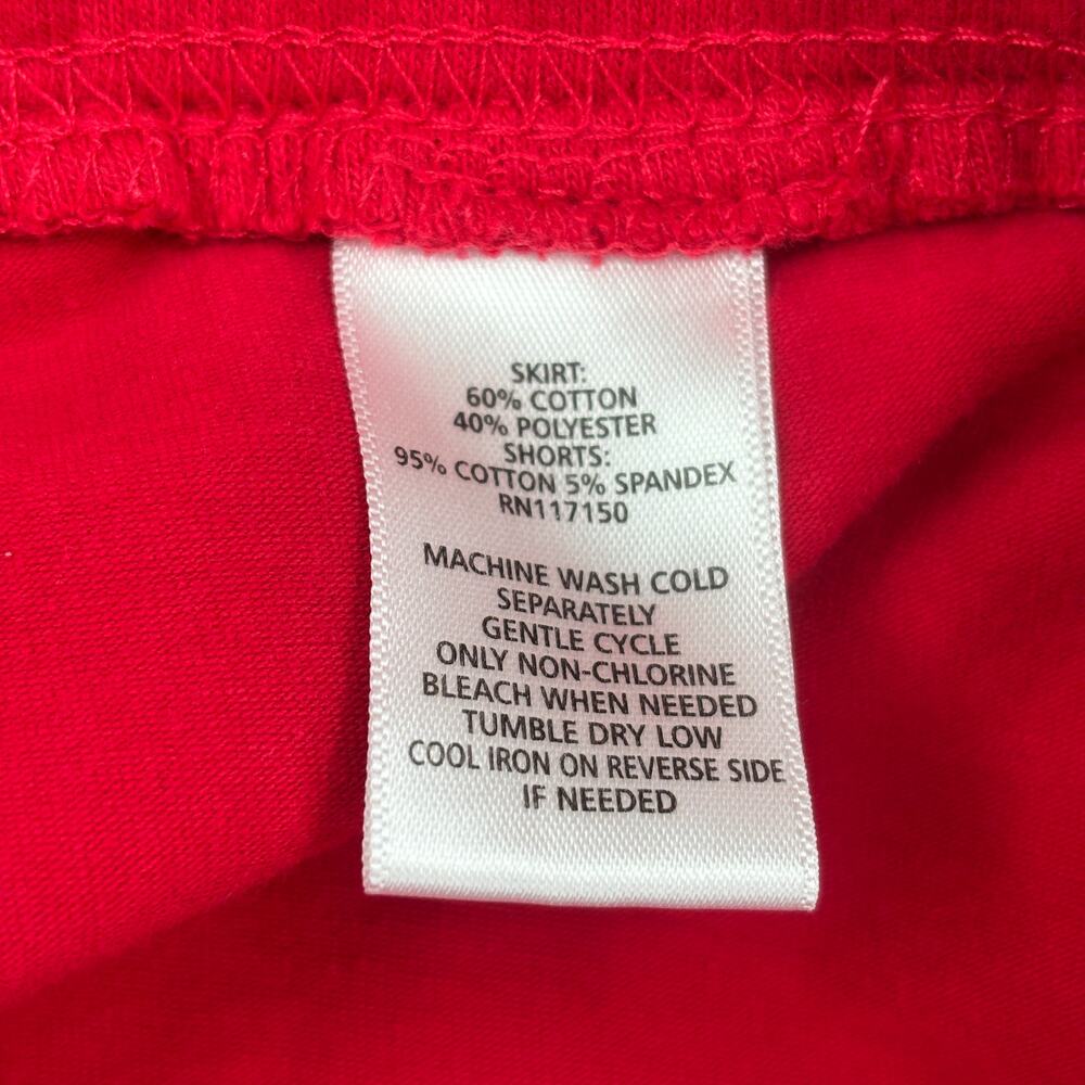 Quacker Factory Pull On Skort Size L Red French T… - image 8